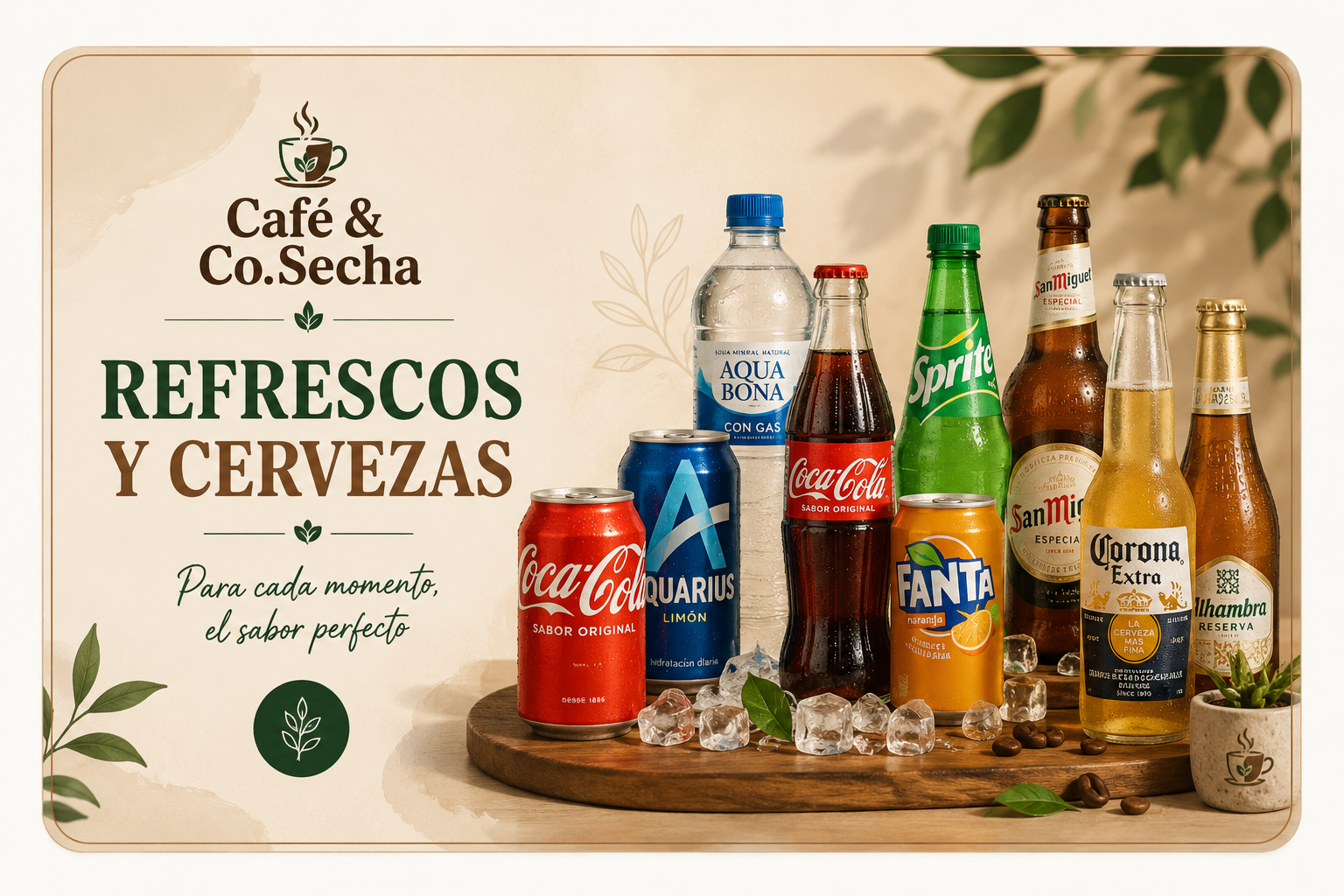 Refrescos, cervezas y vermuts